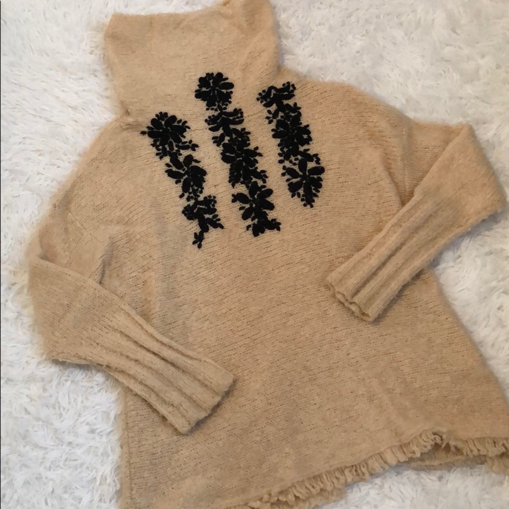 Free People Cowl Neck Tunic Sweater